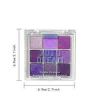 Purple Tassel 9-Color Eyeshadow Palette – Smoky Violet, Matte & Pearlescent