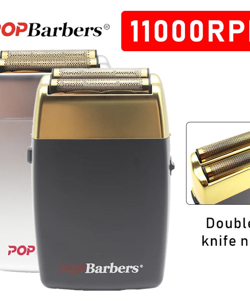 POP Barbers P620 Electric Beard Trimmer & Foil Shaver – 11000 RPM