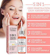 5-in-1 Vitamin C & Hyaluronic Acid Face Serum – Firming & Brightening