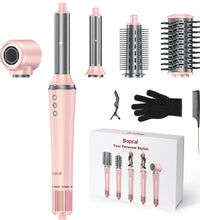 Bopcal 5-in-1 Hair Dryer Hot Air Comb – Electric Hair Curling Iron & Styling Tool