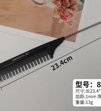 Professional Stainless Steel Tail Comb – Fine Teeth Barber Styling Tool