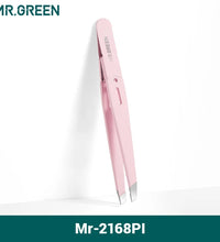 MR.GREEN Colorful Slanted Eyebrow Tweezers – Stainless Steel Hair Remover