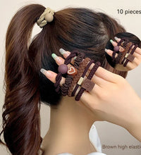 10PCS Women's Hair Ties – High Elastic Leather Bands