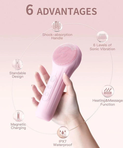 Sonic Facial Cleansing Brush – Waterproof & Rechargeable Exfoliator