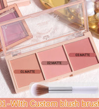 3-Color Blush Palette – Nude & Matte Shades for Natural Glow