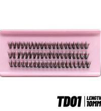 GROINNEYA Cluster Lashes Kit – Fluffy Faux Mink Eyelash Extensions