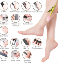 27PCS Foot Care Pedicure Kit – Callus & Dead Skin Remover Set