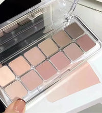 Full Matte Cool Eyeshadow Palette – Earth Tones & Low Saturation