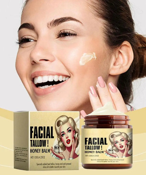 Whipped Beef Tallow & Honey Balm – 120g Natural Face & Body Moisturizer