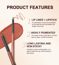 QIBEST Lipstick Pencil – Waterproof Matte Lip Tint & Liner