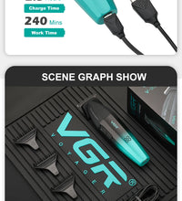 VGR Professional Hair Clipper with Digital Display – 9000 RPM Trimmer for Men