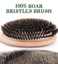 BOOMSLIFE Boar Bristle Hair Brush – Wooden Detangling & Straightening Comb