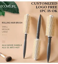 BOOMSLIFE Boar Bristle Hair Brush – Wooden Detangling & Straightening Comb