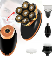 7D Floating Head Electric Shaver for Men – Wet/Dry Bald Head & Beard Trimmer