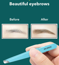 MR.GREEN Colorful Slanted Eyebrow Tweezers – Stainless Steel Hair Remover