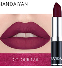 HANDIYAN 12-Color Matte Lipstick Set – Waterproof & Long-Lasting