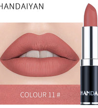 HANDIYAN 12-Color Matte Lipstick Set – Waterproof & Long-Lasting