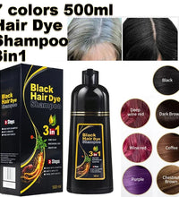 100ml/500ml 3-in-1 Hair Dye Shampoo – Instant Gray Coverage