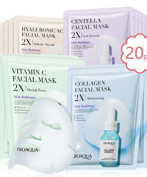 BIOAQUA Centella Collagen Face Masks – Hydrating & Refreshing