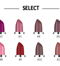 HANDIYAN 12-Color Matte Lipstick Set – Waterproof & Long-Lasting