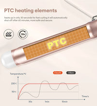 CkeyiN Electric Hair Curler – Ceramic, Adjustable Temperature (32mm & 38mm)