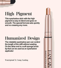 12-Color Matte Eyeshadow Stick – Waterproof & Long-Lasting