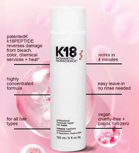 K18 Leave-In Molecular Hair Mask 150ml – 4-Min Repair for Damaged, Frizzy Hair