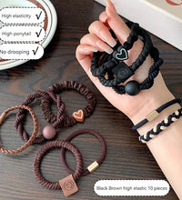 10PCS Women's Hair Ties – High Elastic Leather Bands