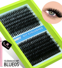 GROINNEYA Cluster Lashes Kit – Fluffy Faux Mink Eyelash Extensions