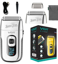 VGR 3-Speed Rechargeable Electric Shaver – Beard & Bald Head Razor