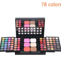 40/74/78-Color Glitter Eyeshadow Palette – Matte, Waterproof, Long-Lasting
