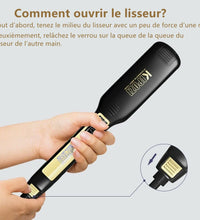 KIPOZI Titanium Flat Iron Hair Straightener with LCD Display