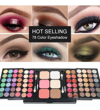 40/74/78-Color Glitter Eyeshadow Palette – Matte, Waterproof, Long-Lasting