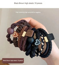 10PCS Women's Hair Ties – High Elastic Leather Bands
