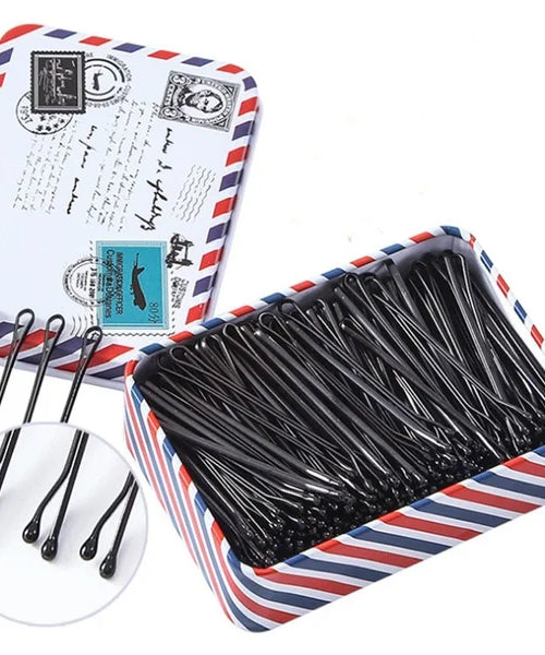 60/120pcs Black Hairpins – Invisible Bobby Pins for Women