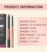 QIBEST Lipstick Pencil – Waterproof Matte Lip Tint & Liner