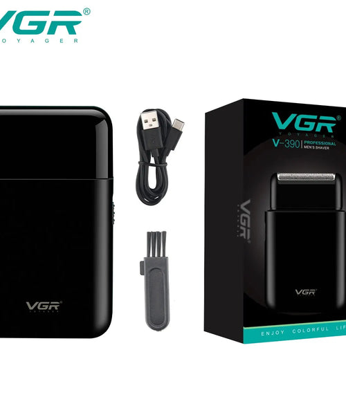 VGR V390 Electric Shaver – Portable USB Rechargeable Beard Trimmer