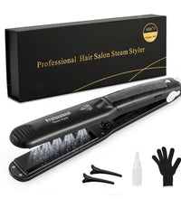 Steam Hair Straightener – Professional Ceramic Flat Iron with Argan Oil Treatment