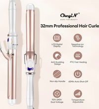CkeyiN Electric Hair Curler – Ceramic, Adjustable Temperature (32mm & 38mm)