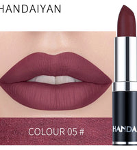 HANDIYAN 12-Color Matte Lipstick Set – Waterproof & Long-Lasting