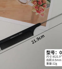 Professional Stainless Steel Tail Comb – Fine Teeth Barber Styling Tool