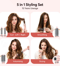 Bopcal 5-in-1 Hair Dryer Hot Air Comb – Electric Hair Curling Iron & Styling Tool