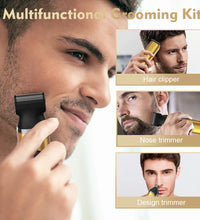 LED Display Cordless Beard Trimmer & Men's Grooming Kit