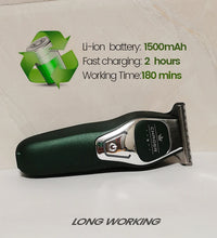 Professional 0MM T-Blade Hair Trimmer – Rechargeable Barber Clipper