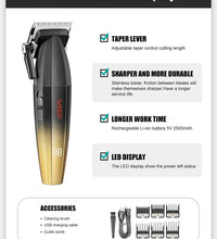 VGR Professional Hair Clipper with Digital Display – 9000 RPM Trimmer for Men
