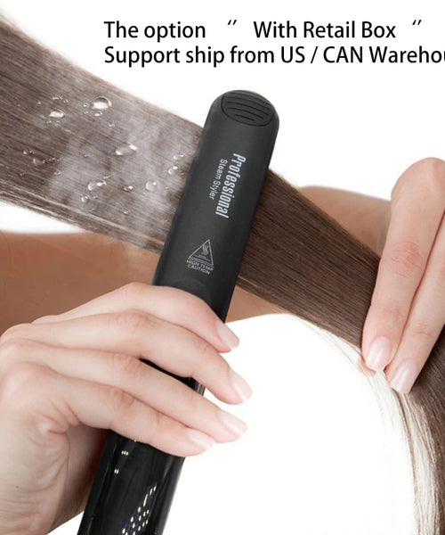 Steam Hair Straightener – Professional Ceramic Flat Iron with Argan Oil Treatment