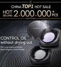 CARSLAN Black Magnetic Loose Setting Powder – Matte, Waterproof, Oil-Control